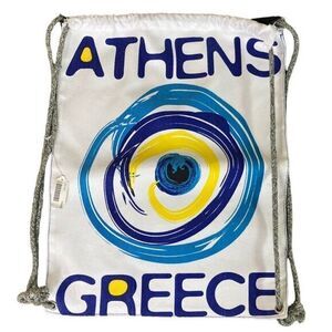 Athens Greece Drawstring Bag Backpack Adult One Size Standard Unisex Blue‎ New